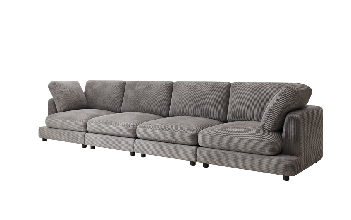 Designer 4-Sëtz Sofa Thalessa am Cord