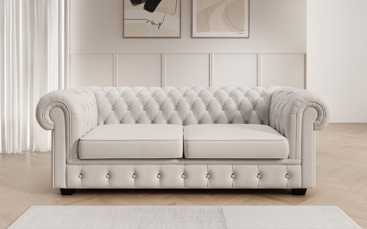 Chesterfield 3 Sëtz Sofa Royal a Echtläder