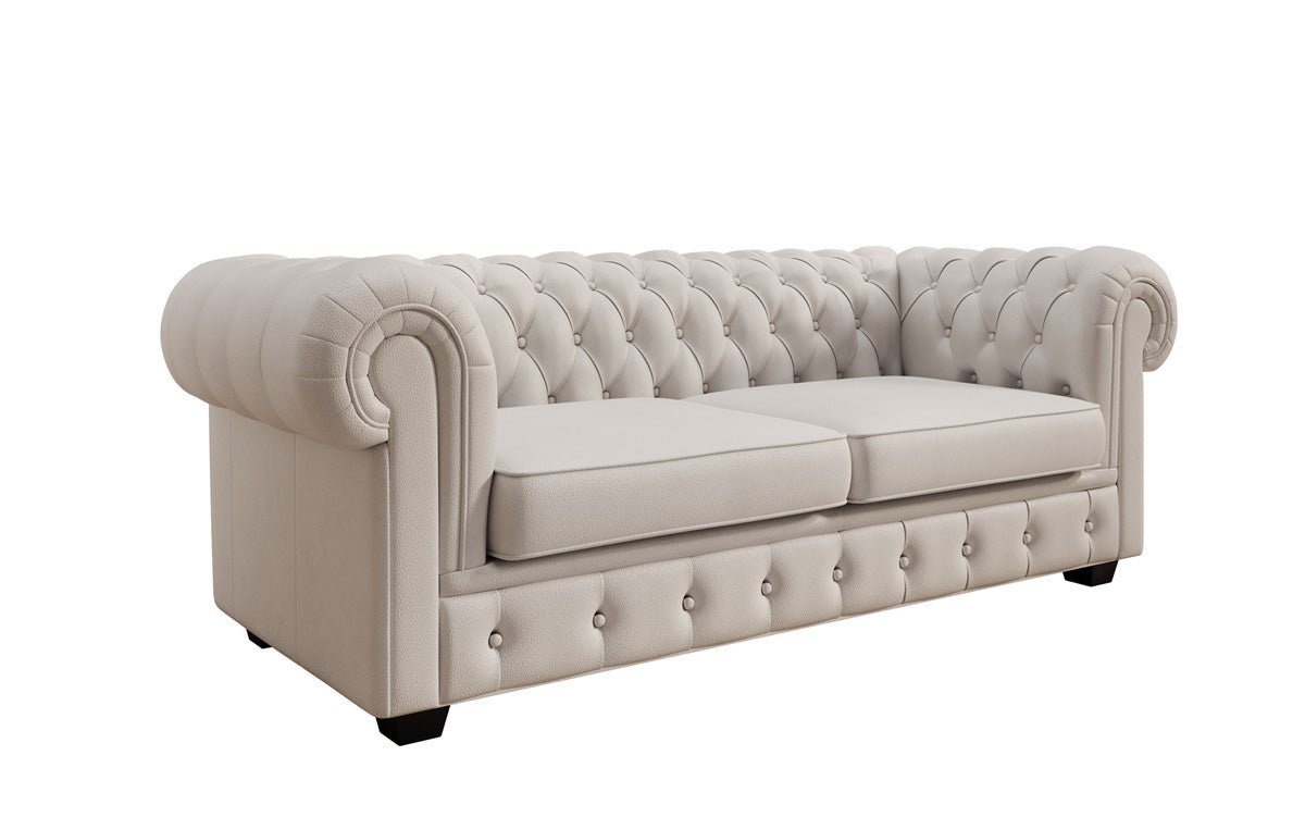 Chesterfield 3 Sëtz Sofa Royal a Echtläder