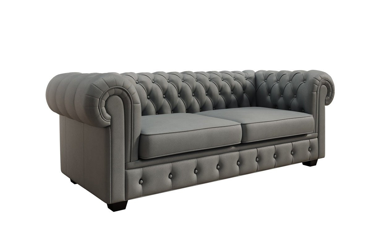 Chesterfield 3 Sëtz Sofa Royal a Echtläder