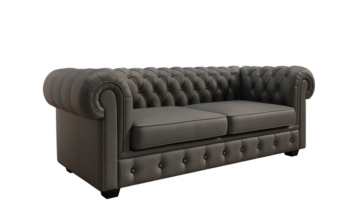 Chesterfield 3 Sëtz Sofa Royal a Echtläder
