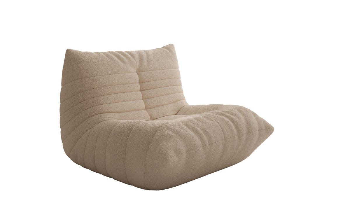 Designer Sofa-Sessel Calmo am Teddy Bouclé