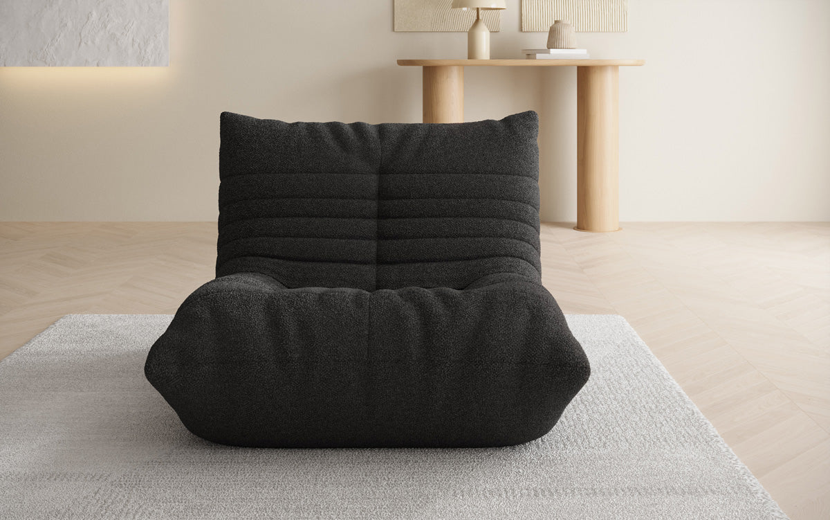 Designer Sofa-Sessel Calmo am Teddy Bouclé