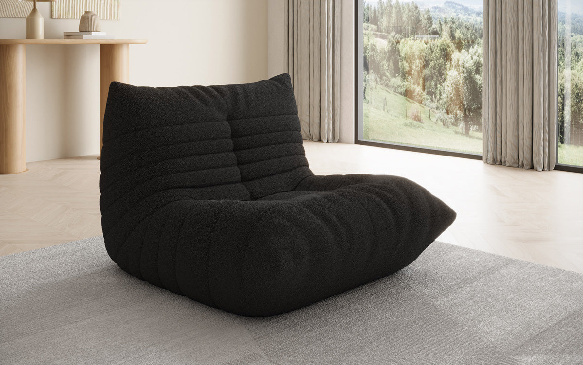 Designer Sofa-Sessel Calmo am Teddy Bouclé