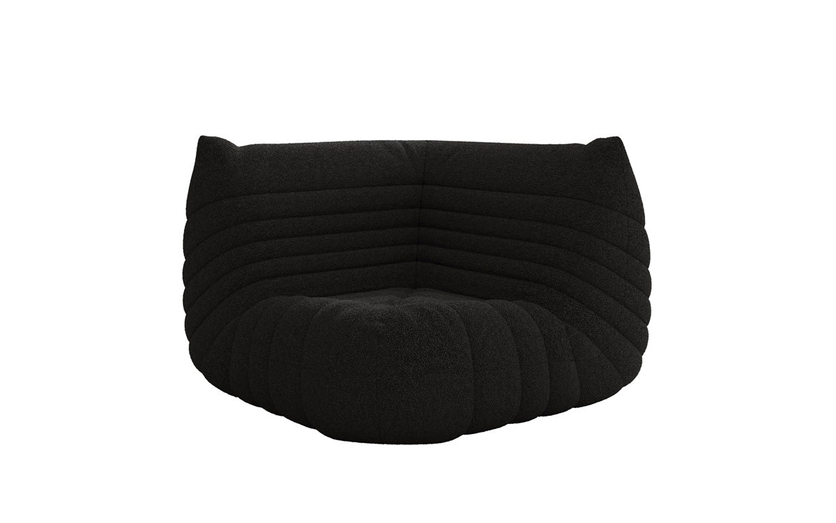 Designer Eckmodul Sofa-Sessel Calmo am Teddy Bouclé