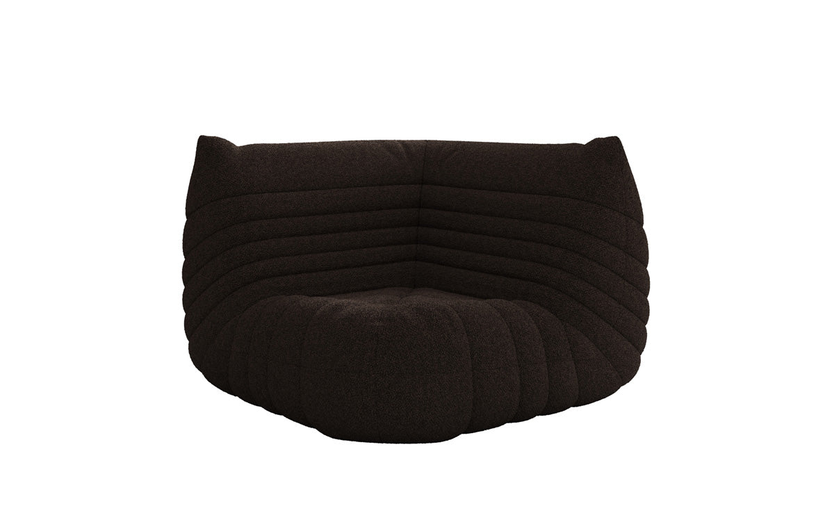 Designer Eckmodul Sofa-Sessel Calmo am Teddy Bouclé
