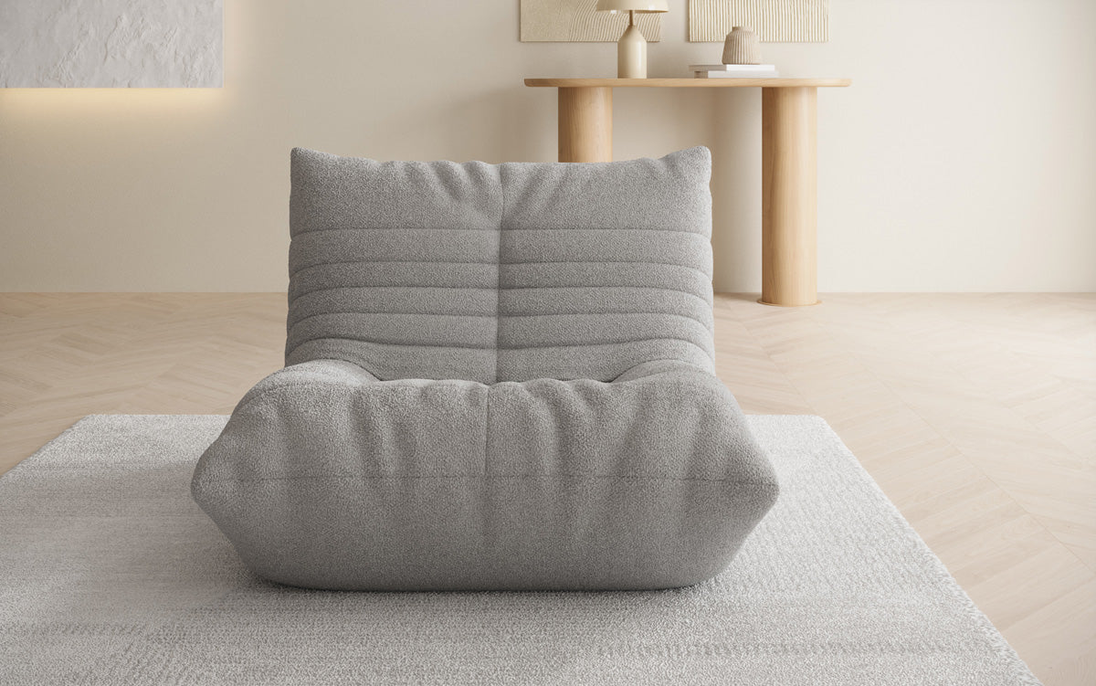 Designer Sofa-Sessel Calmo am Teddy Bouclé