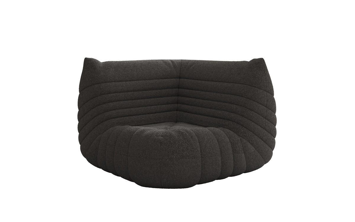 Designer Eckmodul Sofa-Sessel Calmo am Teddy Bouclé