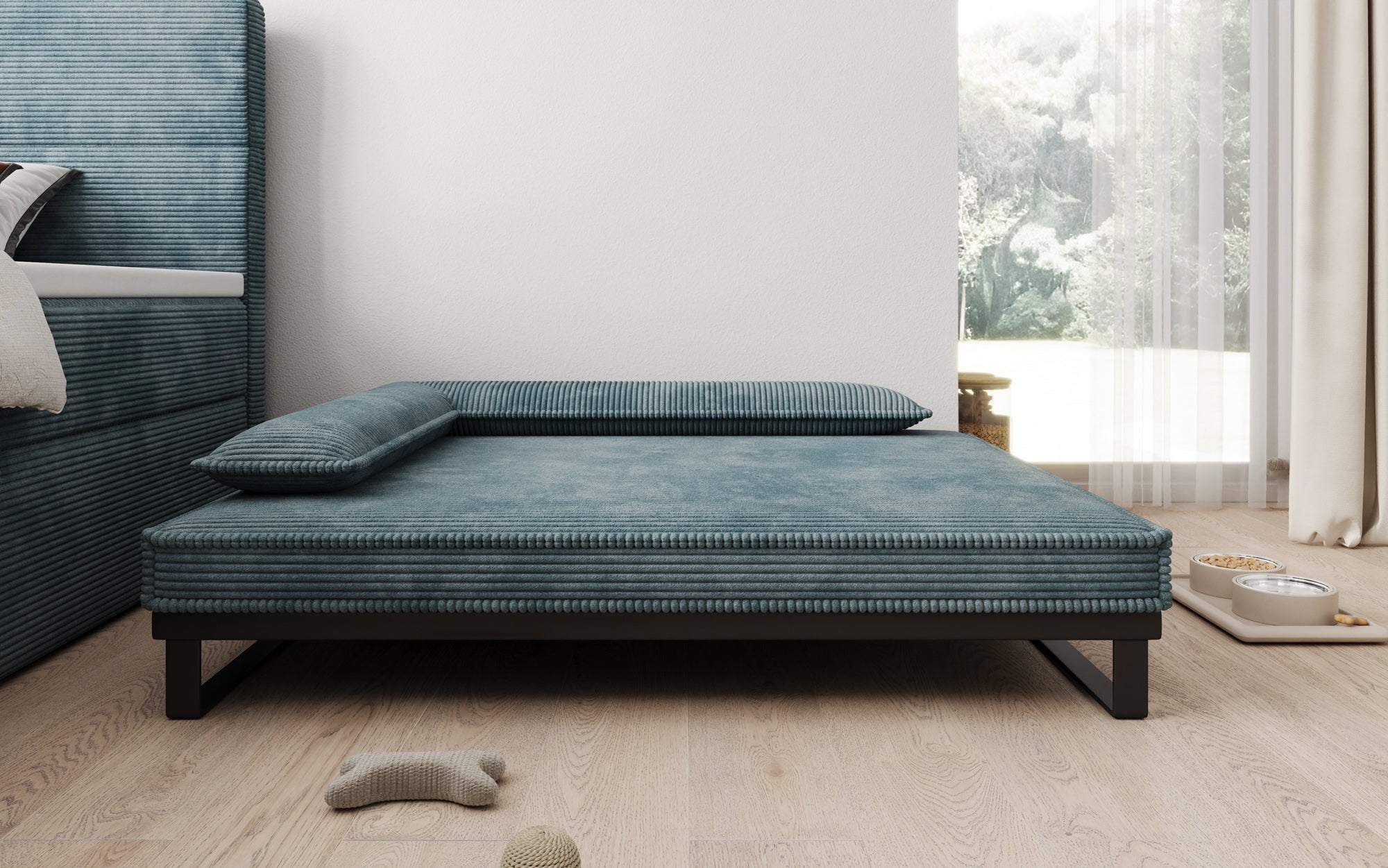 Hundebett Milo – 100x120 cm mit Cordbezug & Metallrahmen