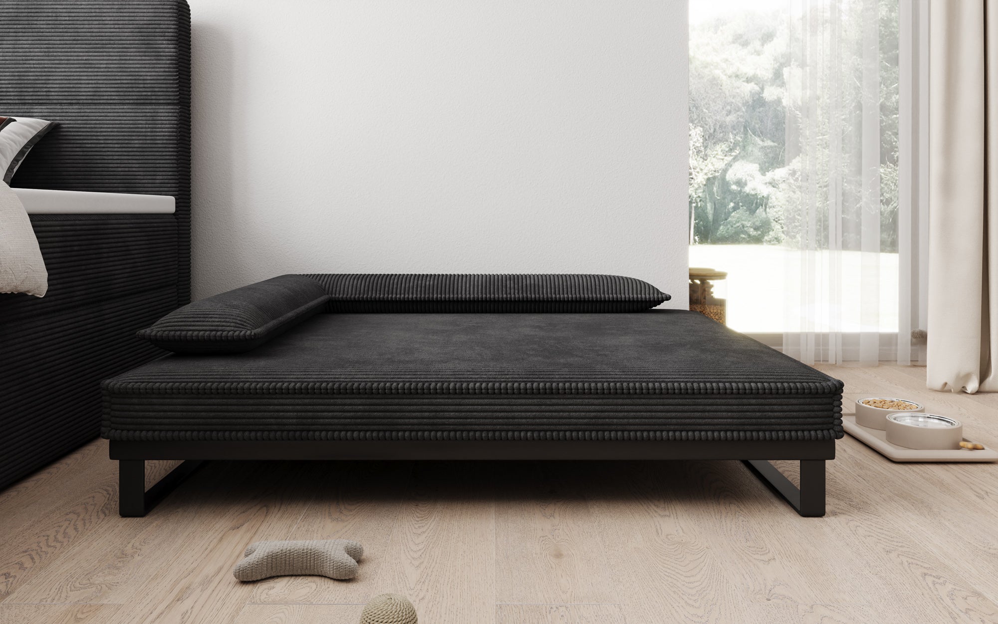 Hundebett Milo – 100x120 cm mit Cordbezug & Metallrahmen