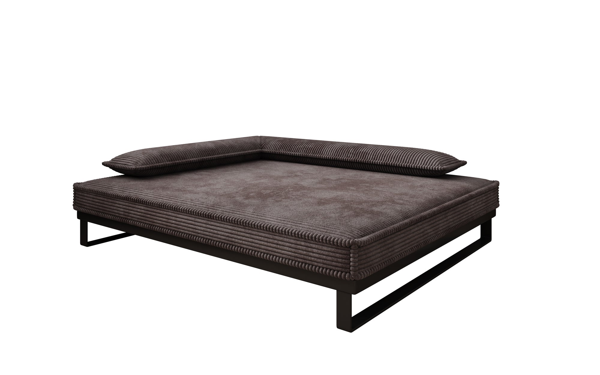 Hundebett Milo – 100x120 cm mit Cordbezug & Metallrahmen