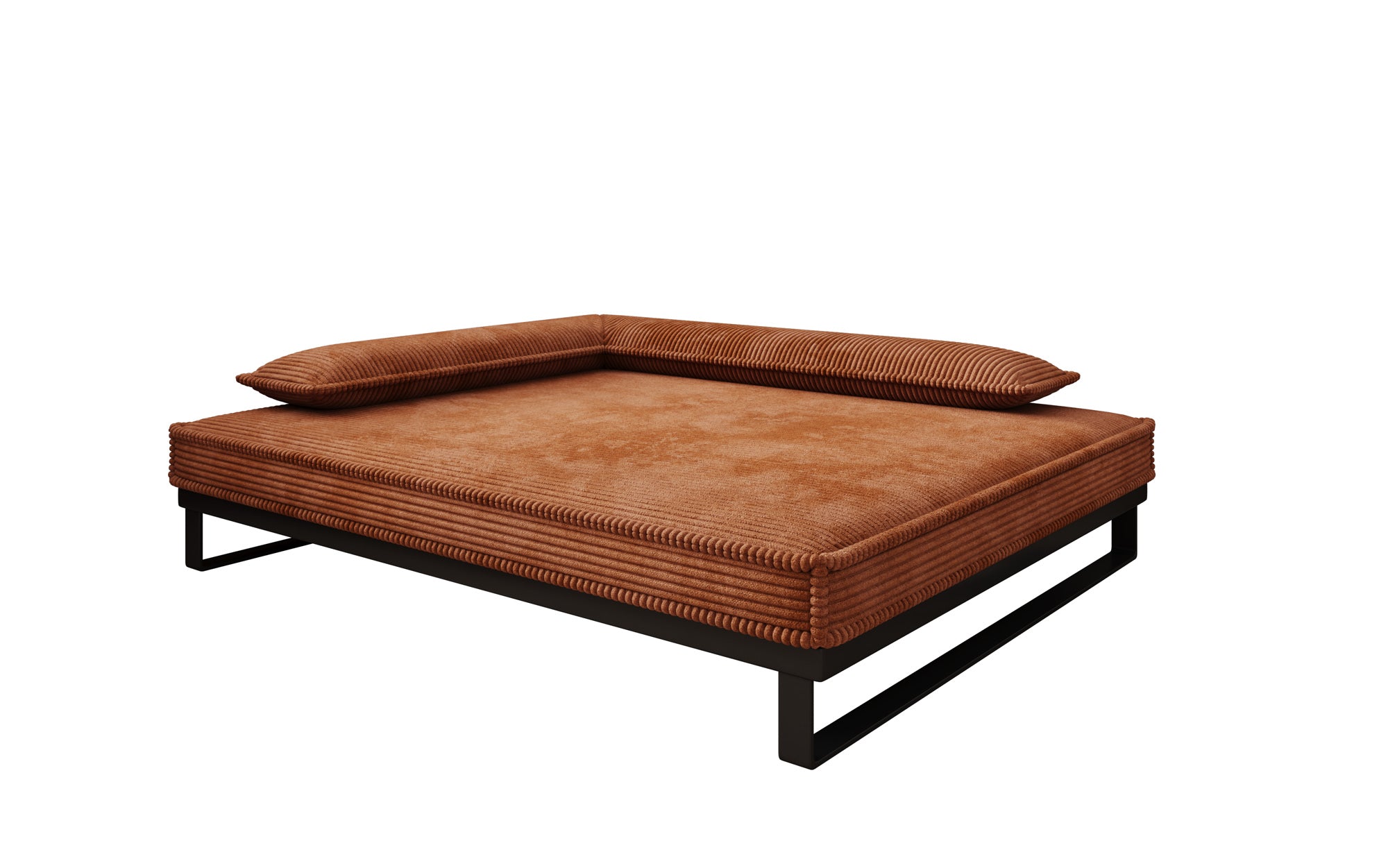 Hundebett Milo – 100x120 cm mit Cordbezug & Metallrahmen