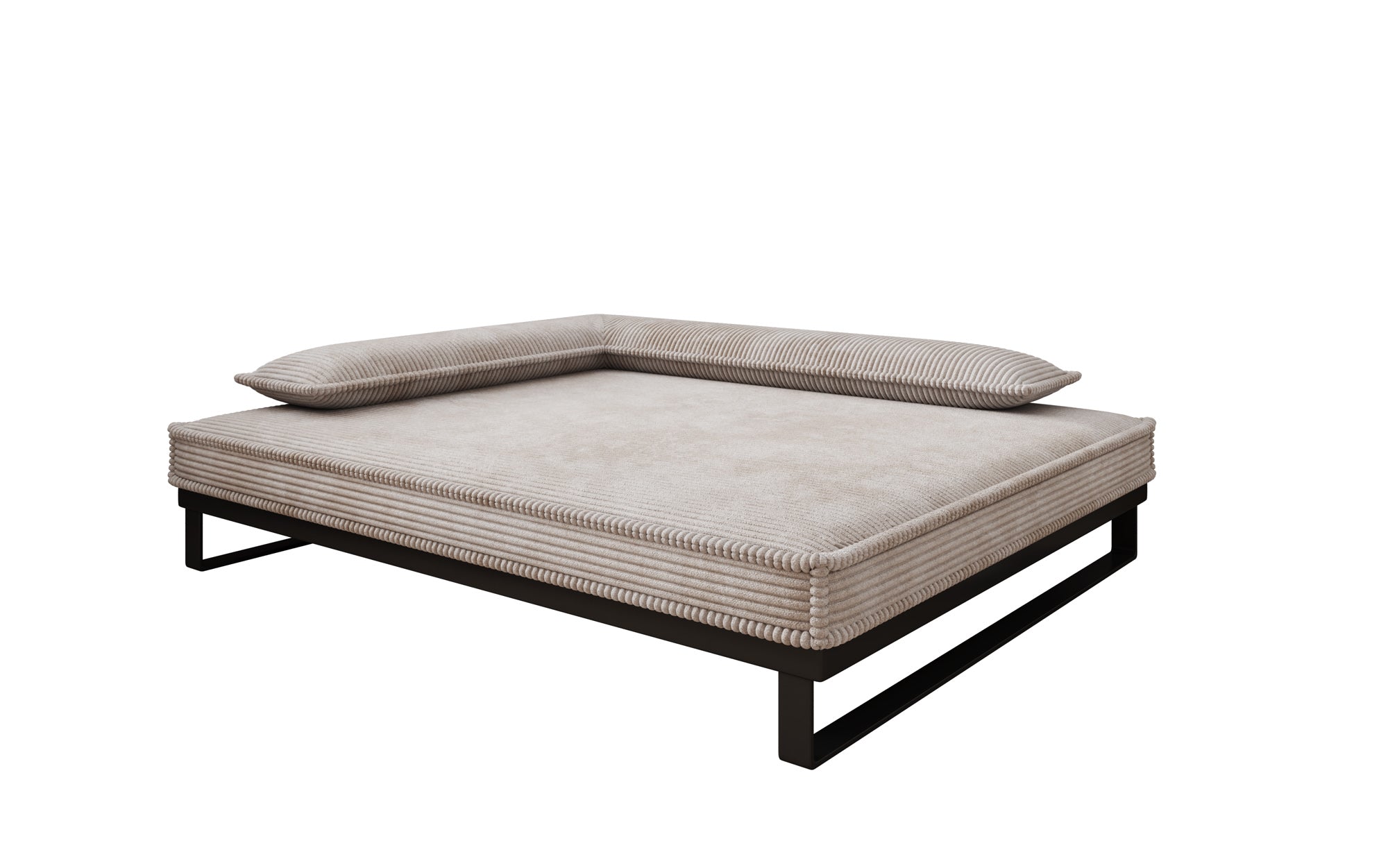 Hundebett Milo – 100x120 cm mit Cordbezug & Metallrahmen