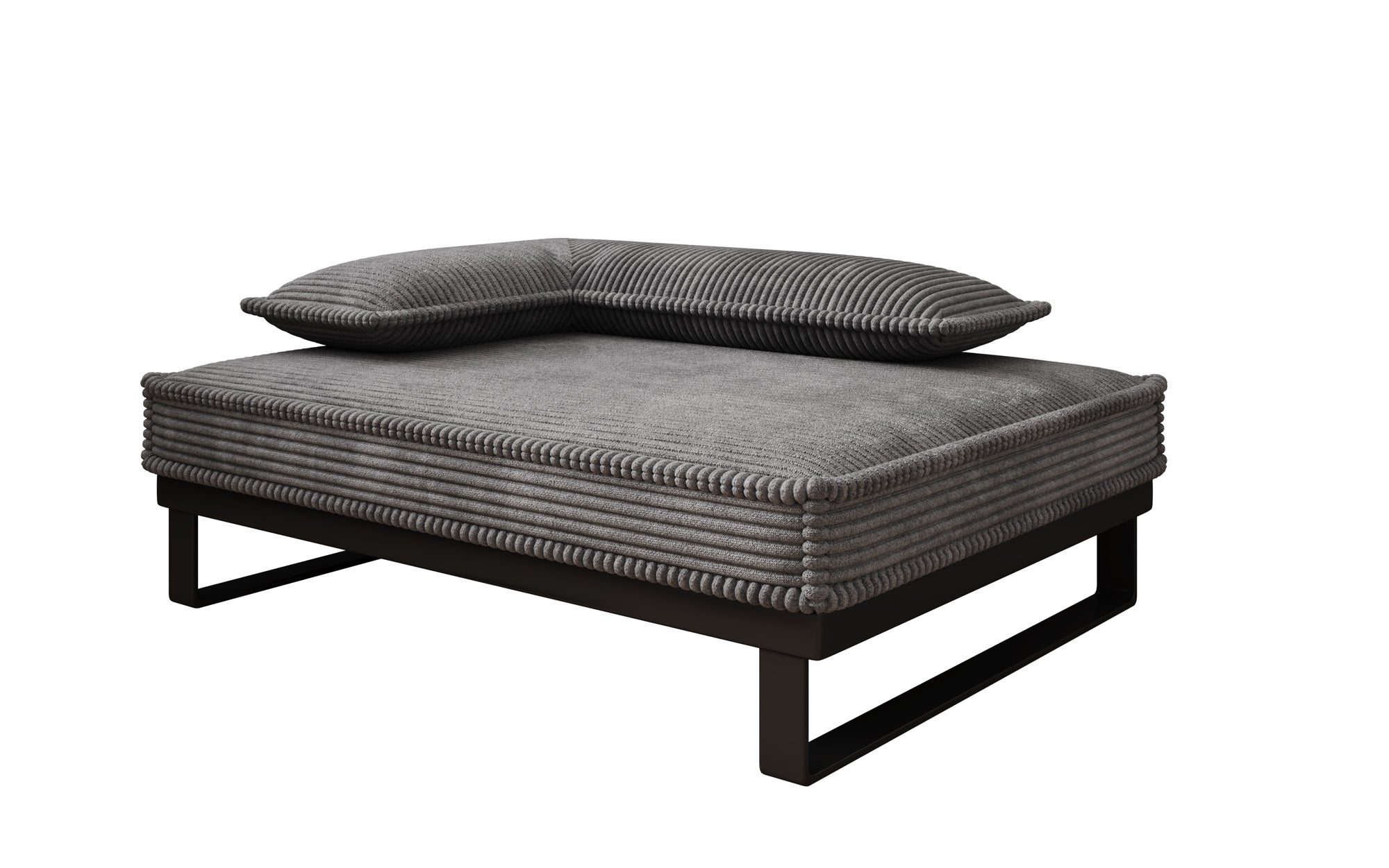 Hundebett Milo – 80×60 cm mit Cordbezug & Metallrahmen
