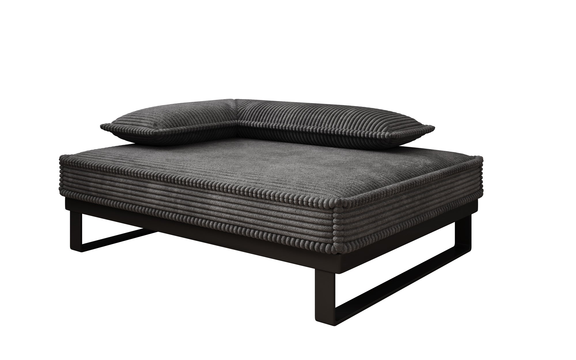Hundebett Milo – 80×60 cm mit Cordbezug & Metallrahmen