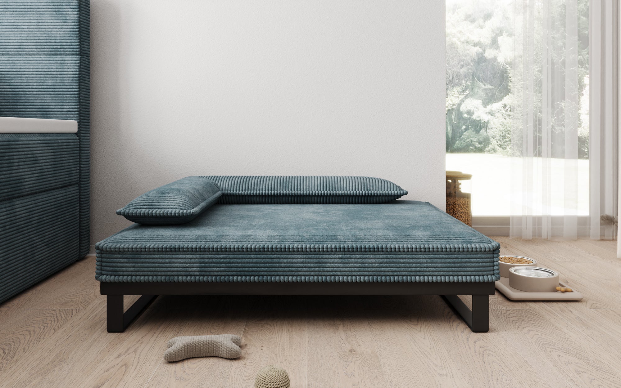 Hundebett Milo – 80×100 cm mit Cordbezug & Metallrahmen