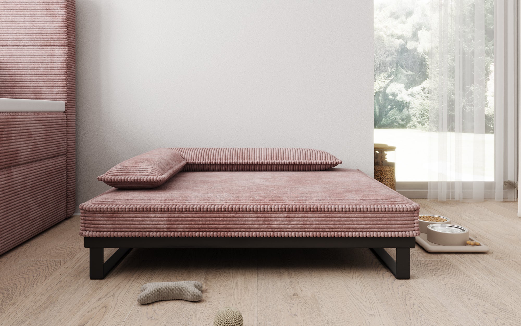 Hundebett Milo – 80×100 cm mit Cordbezug & Metallrahmen