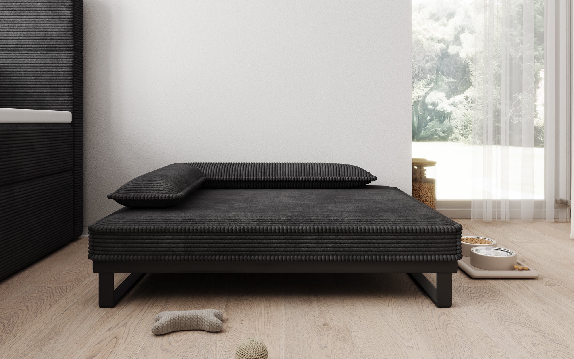 Hundebett Milo – 80×100 cm mit Cordbezug & Metallrahmen