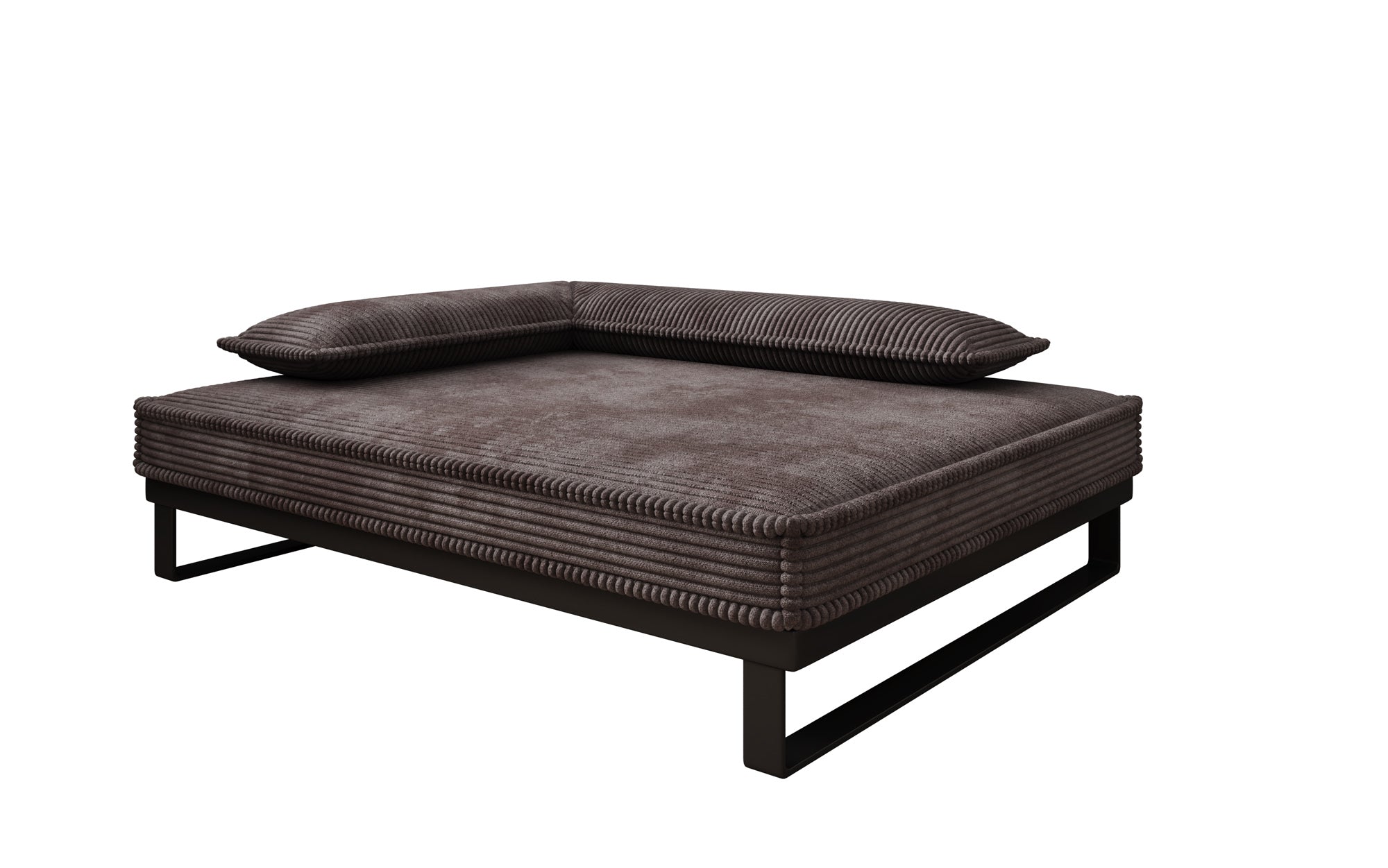 Hundebett Milo – 80×100 cm mit Cordbezug & Metallrahmen