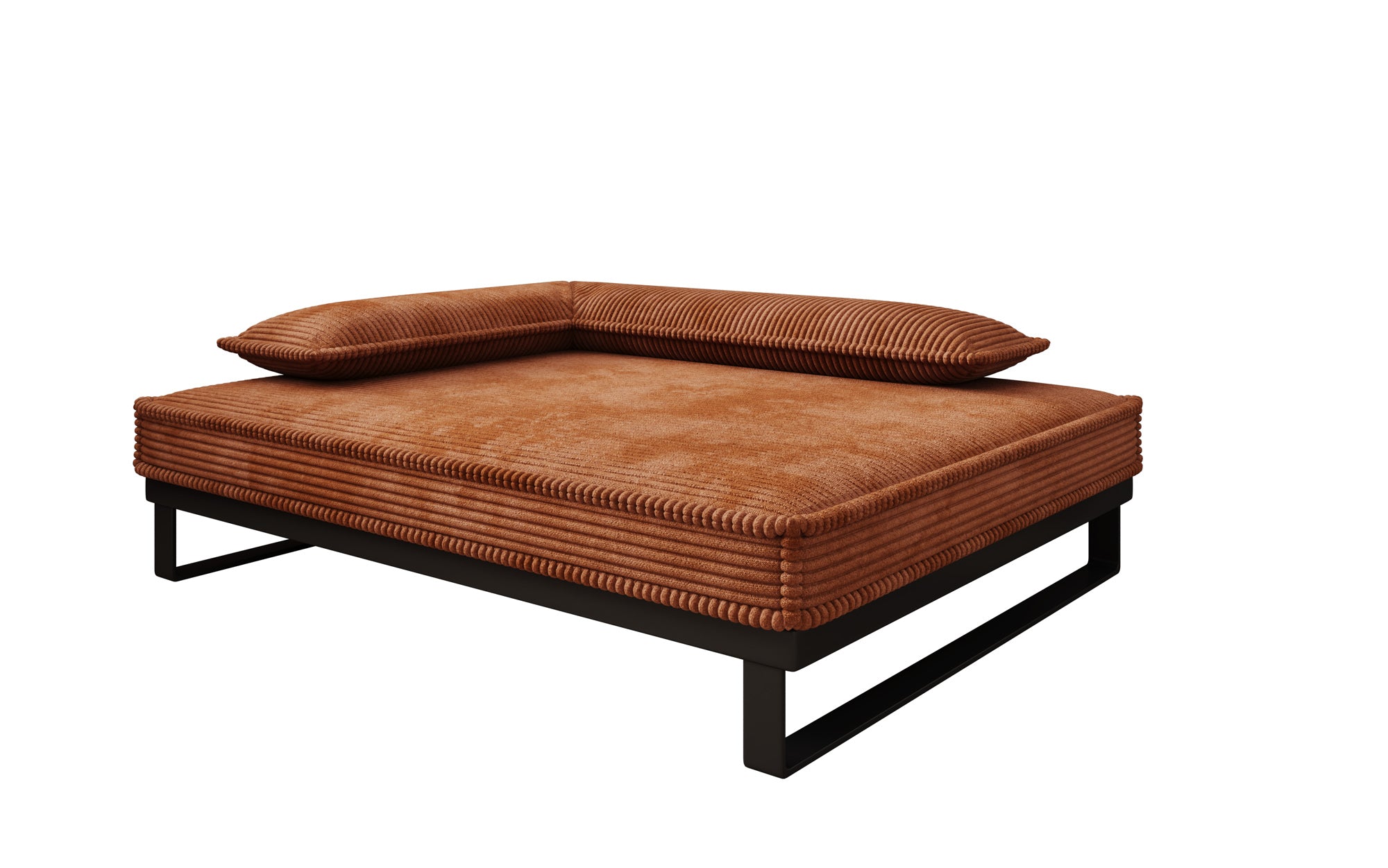 Hundebett Milo – 80×100 cm mit Cordbezug & Metallrahmen