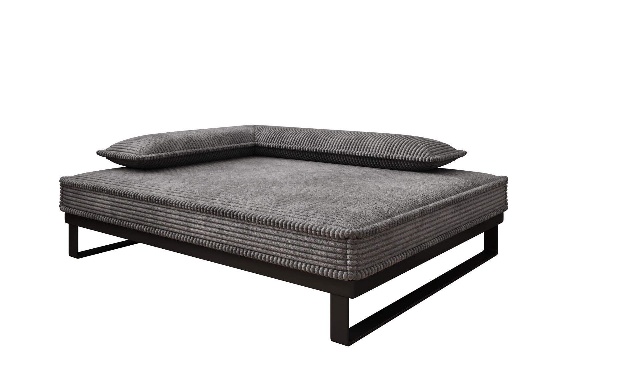 Hundebett Milo – 80×100 cm mit Cordbezug & Metallrahmen