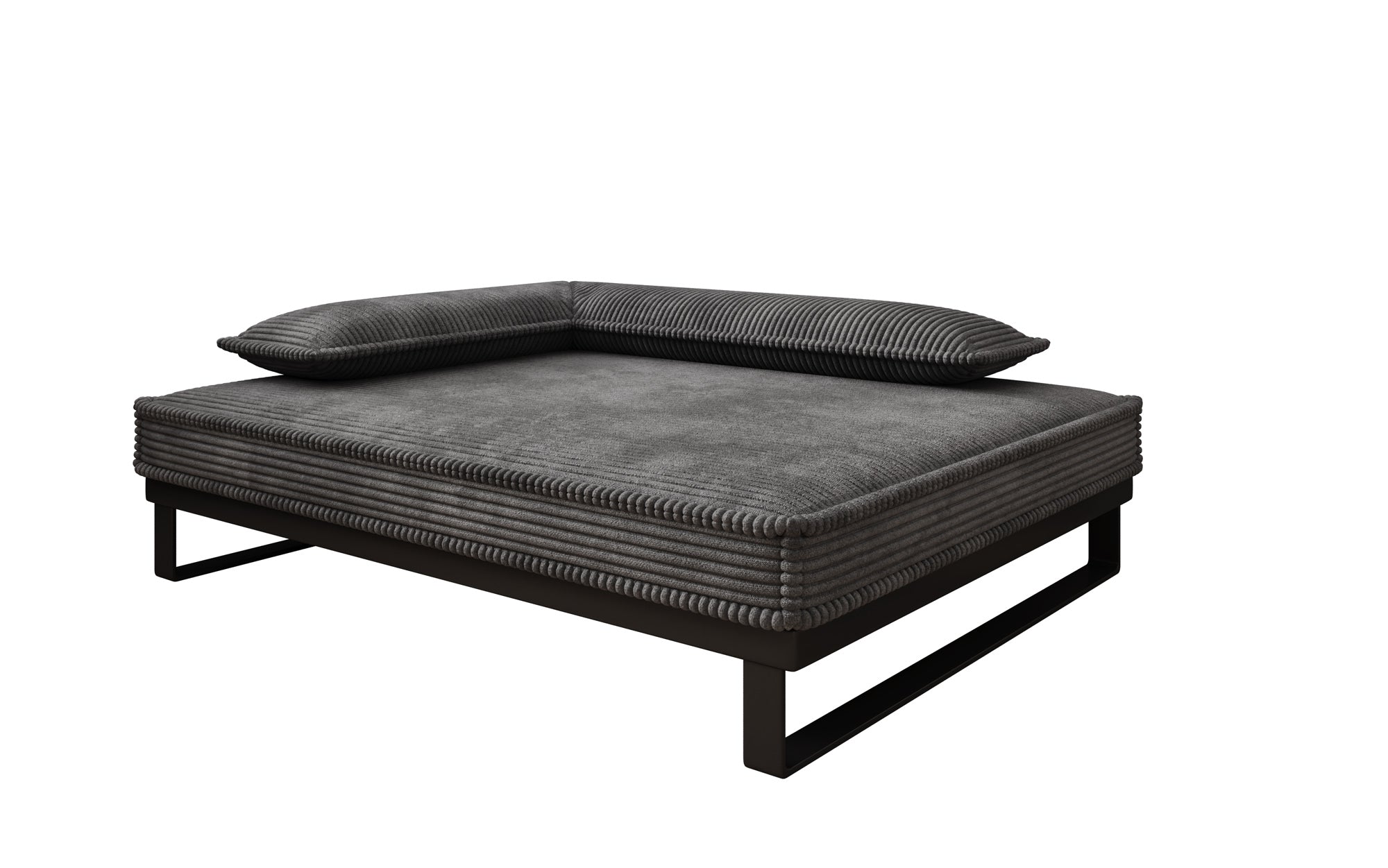 Hundebett Milo – 80×100 cm mit Cordbezug & Metallrahmen
