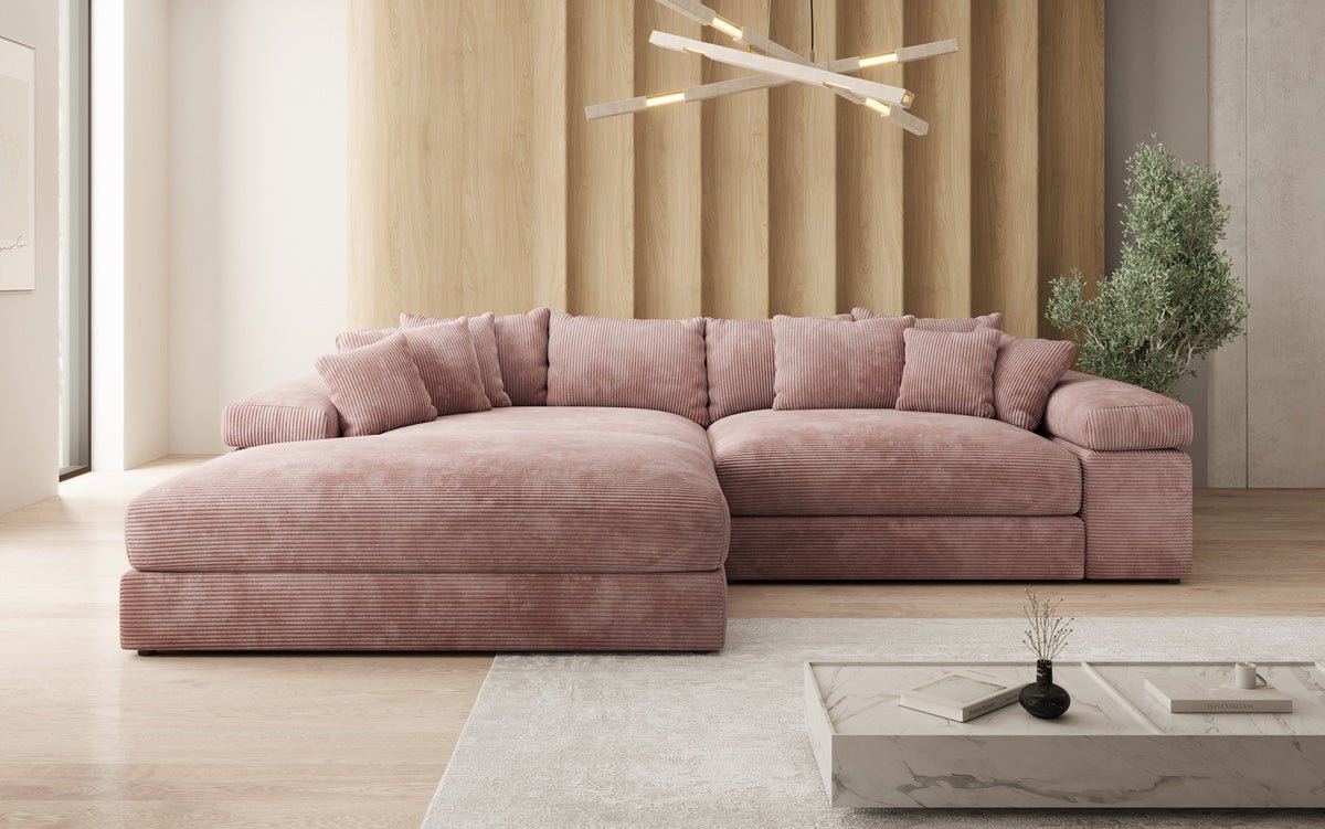 Designer Sofa Bernardo mat breeder Ottomane an Cord