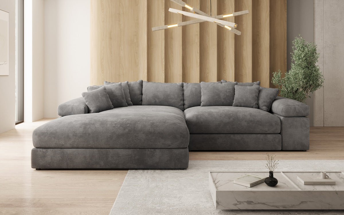 Designer Sofa Bernardo mat breeder Ottomane an Cord