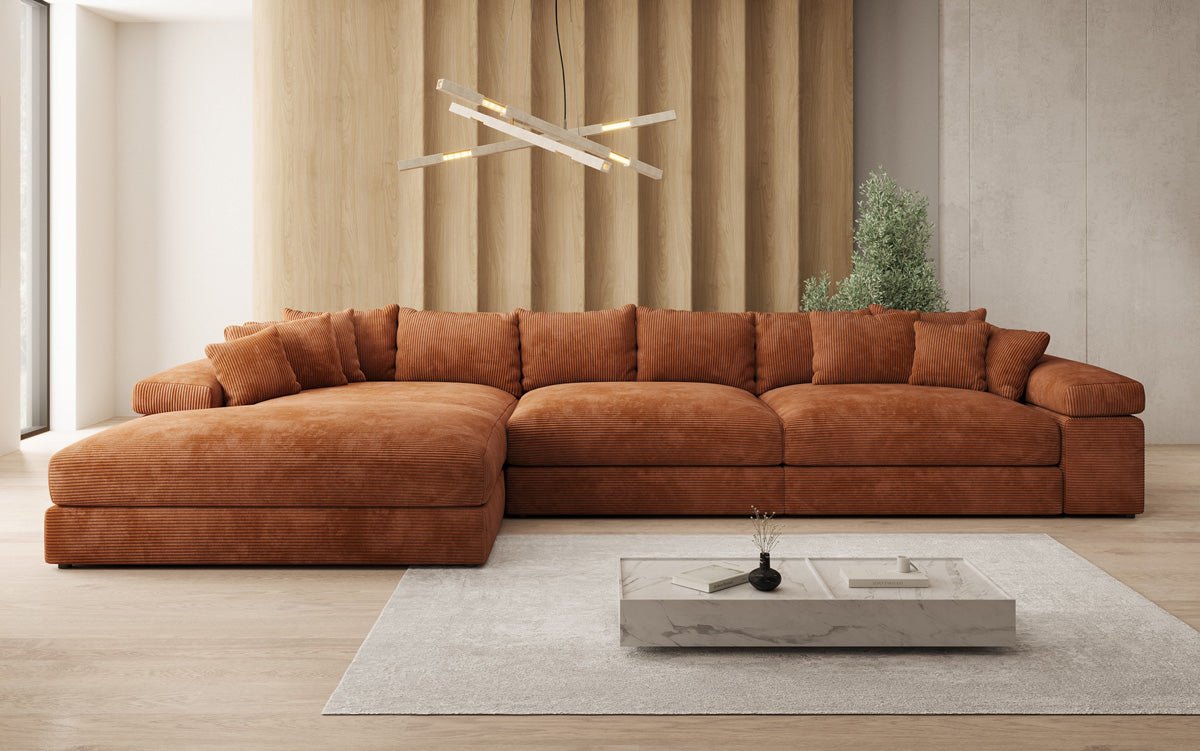 Designer Sofa Bernardo L Maxi mat breeder Ottomane a Cord