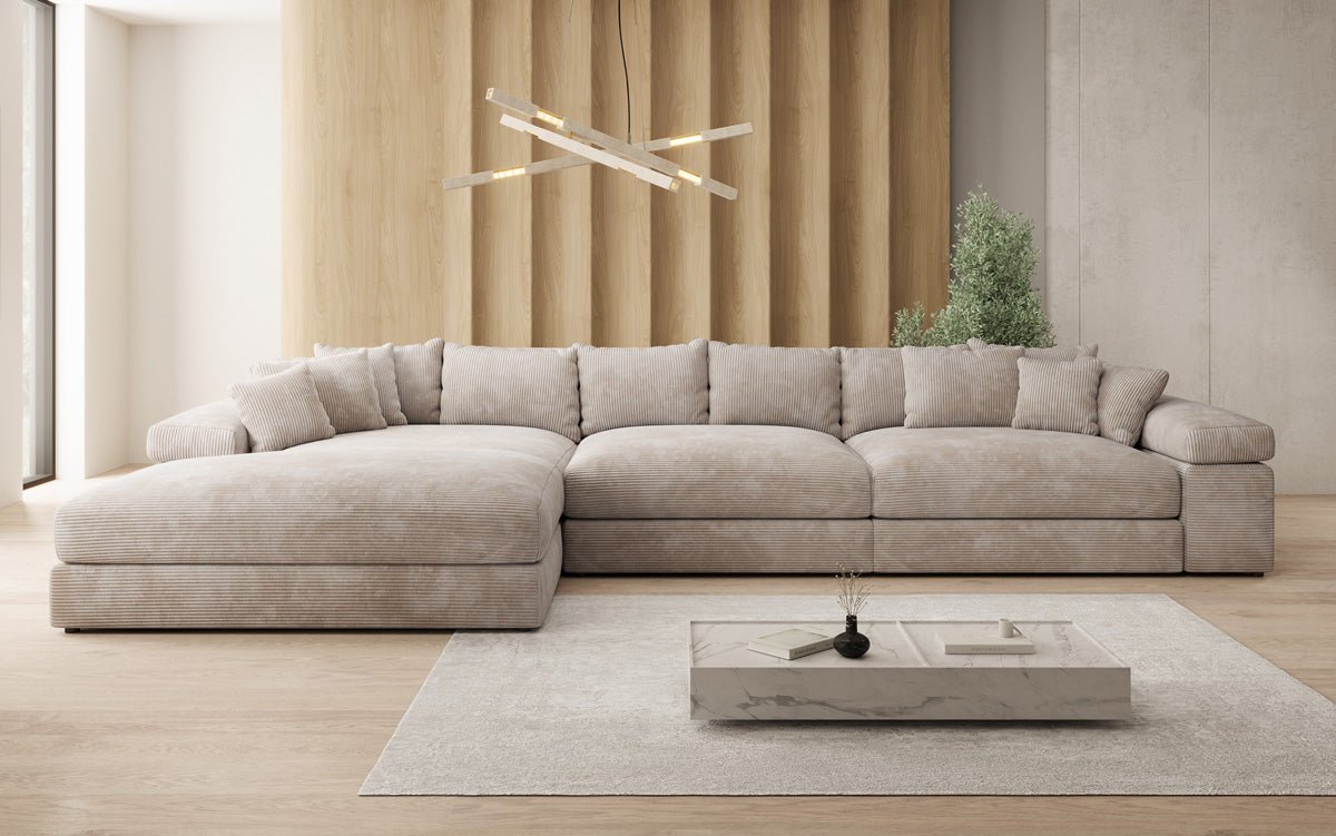 Designer Sofa Bernardo L Maxi mat breeder Ottomane a Cord