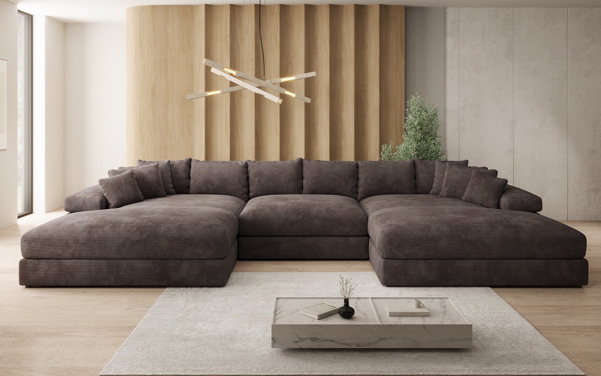 Designer Sofa Bernardo U mat breeder Ottomane a Cord