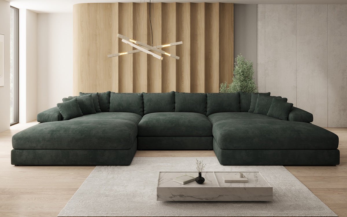 Designer Sofa Bernardo U mat breeder Ottomane a Cord