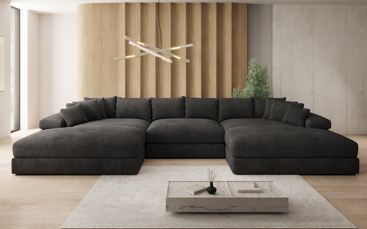 Designer Sofa Bernardo U mat breeder Ottomane a Cord