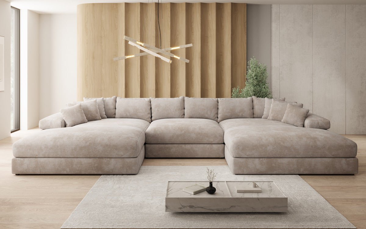 Designer Sofa Bernardo U mat breeder Ottomane a Cord