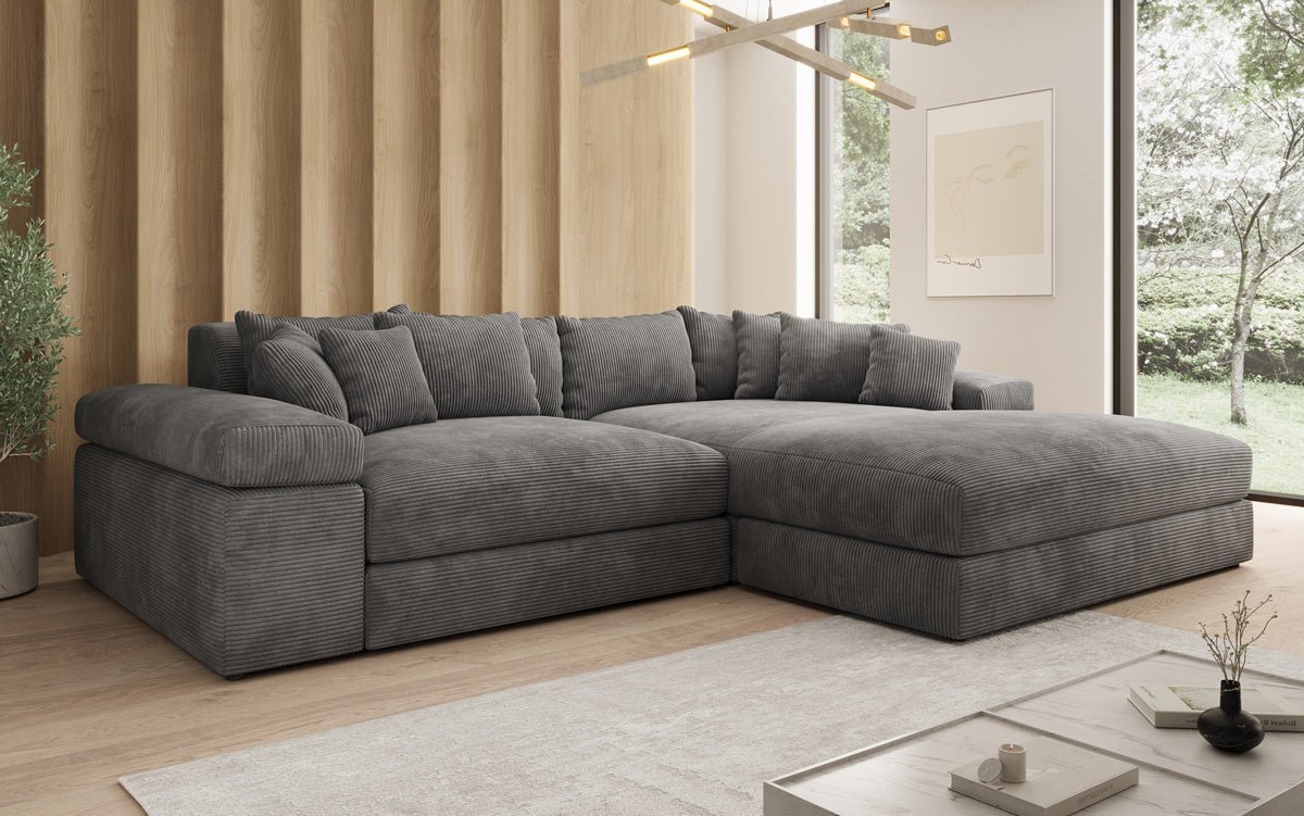 Designer Sofa Bernardo mat breeder Ottomane an Cord