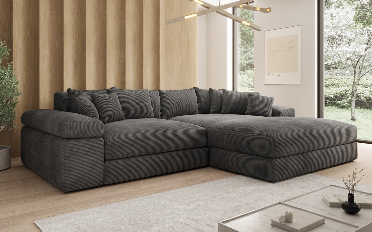 Designer Sofa Bernardo mat breeder Ottomane an Cord