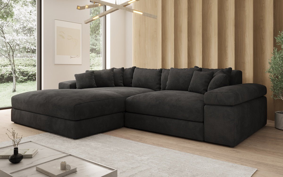 Designer Sofa Bernardo mat breeder Ottomane an Cord
