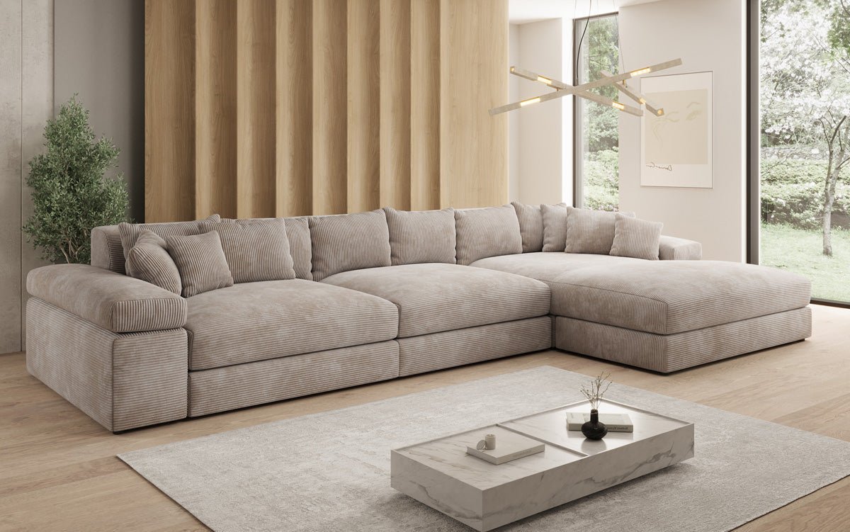 Designer Sofa Bernardo L Maxi mat breeder Ottomane a Cord