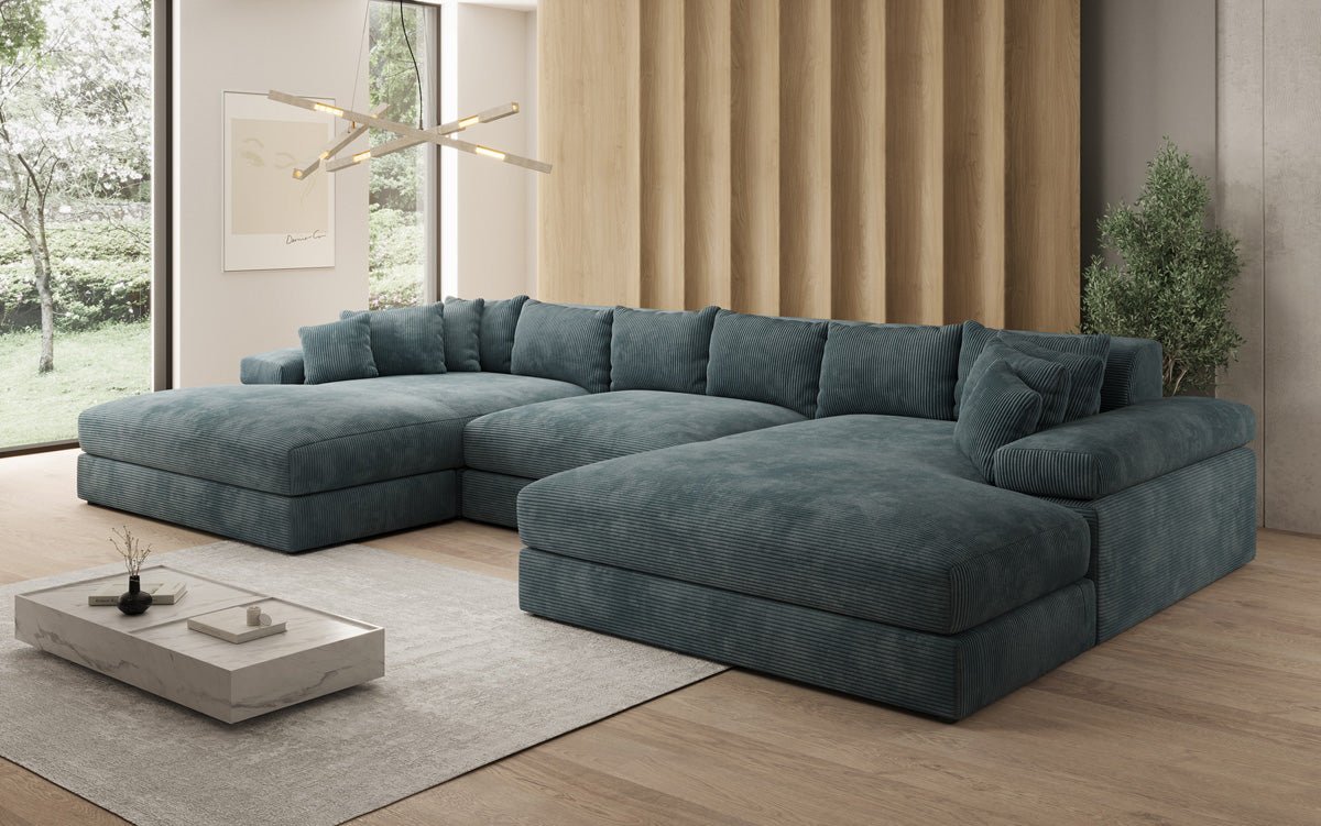 Designer Sofa Bernardo U mat breeder Ottomane a Cord