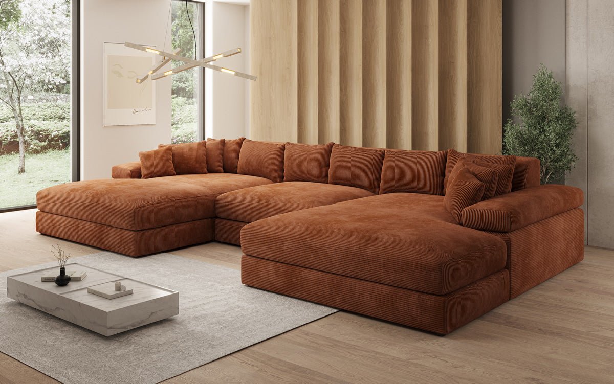Designer Sofa Bernardo U mat breeder Ottomane a Cord