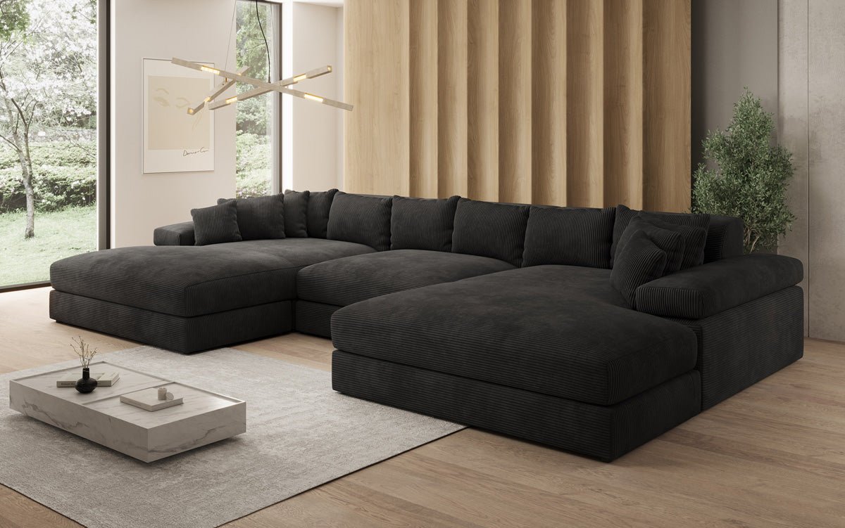 Designer Sofa Bernardo U mat breeder Ottomane a Cord