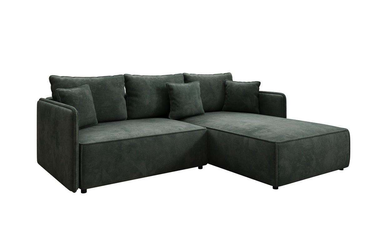 Designer Sofa Marlen mat Schloof- an Zesummeklappfunktioun an Cord