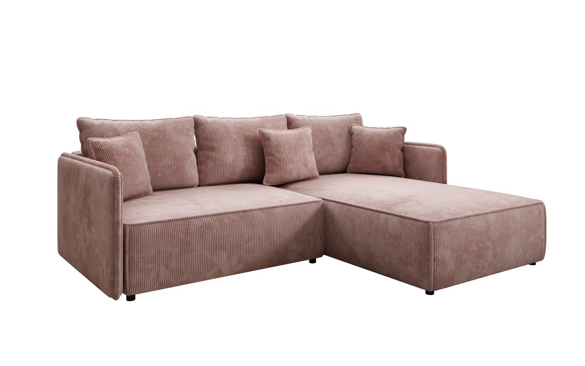 Designer Sofa Marlen mat Schloof- an Zesummeklappfunktioun an Cord