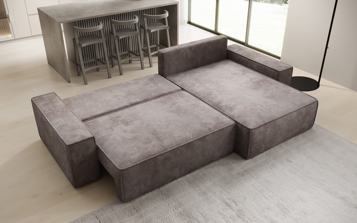 Designer Sofa Lunaro mat Schloof- an Zesummeklappfunktioun a Cord