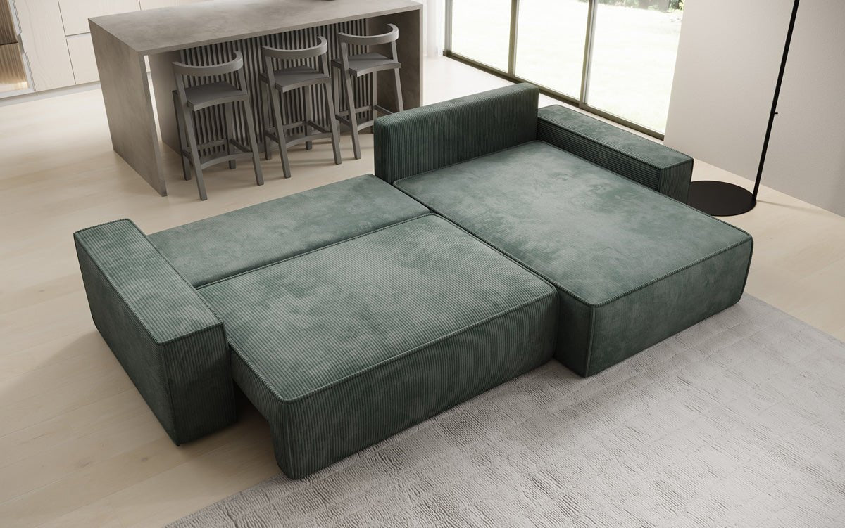 Designer Sofa Lunaro mat Schloof- an Zesummeklappfunktioun a Cord