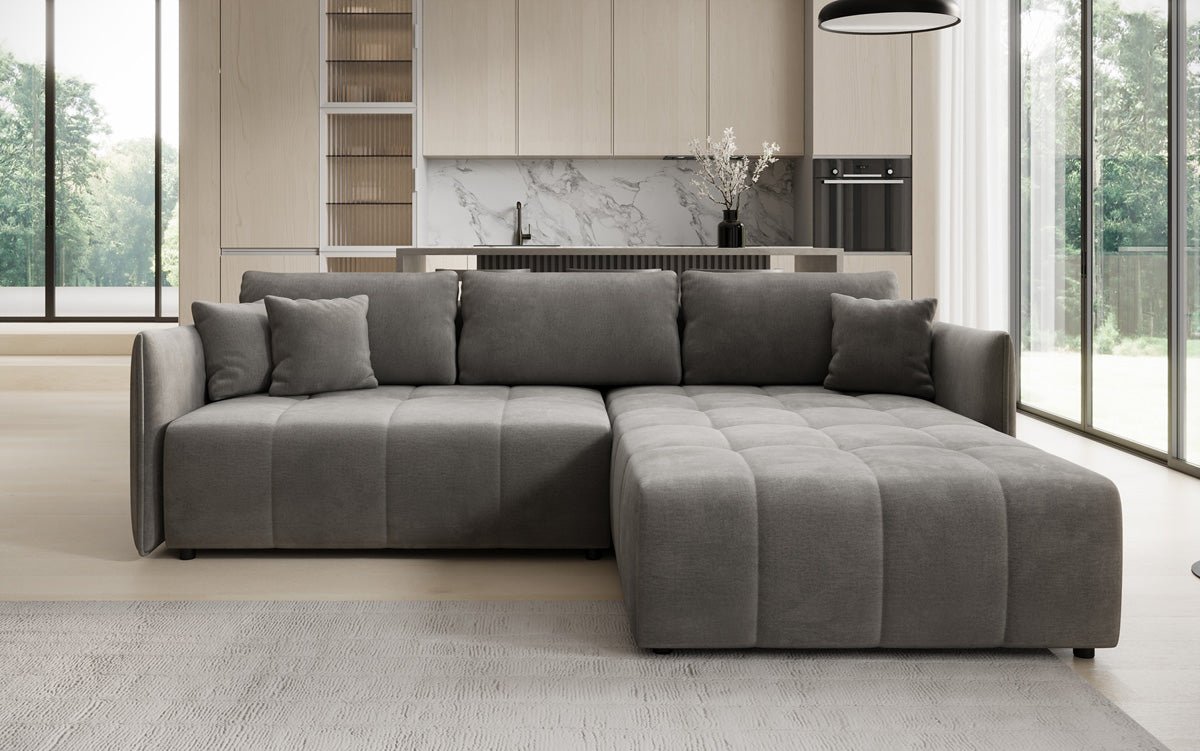 Designer Sofa Velaro L mat Schloof- an Zouschloffunktioun a Samt