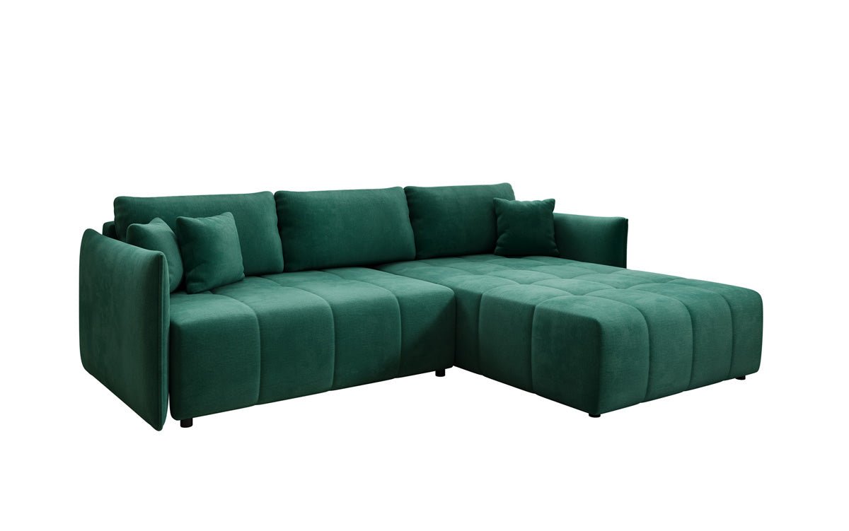Designer Sofa Velaro L mat Schloof- an Zouschloffunktioun a Samt