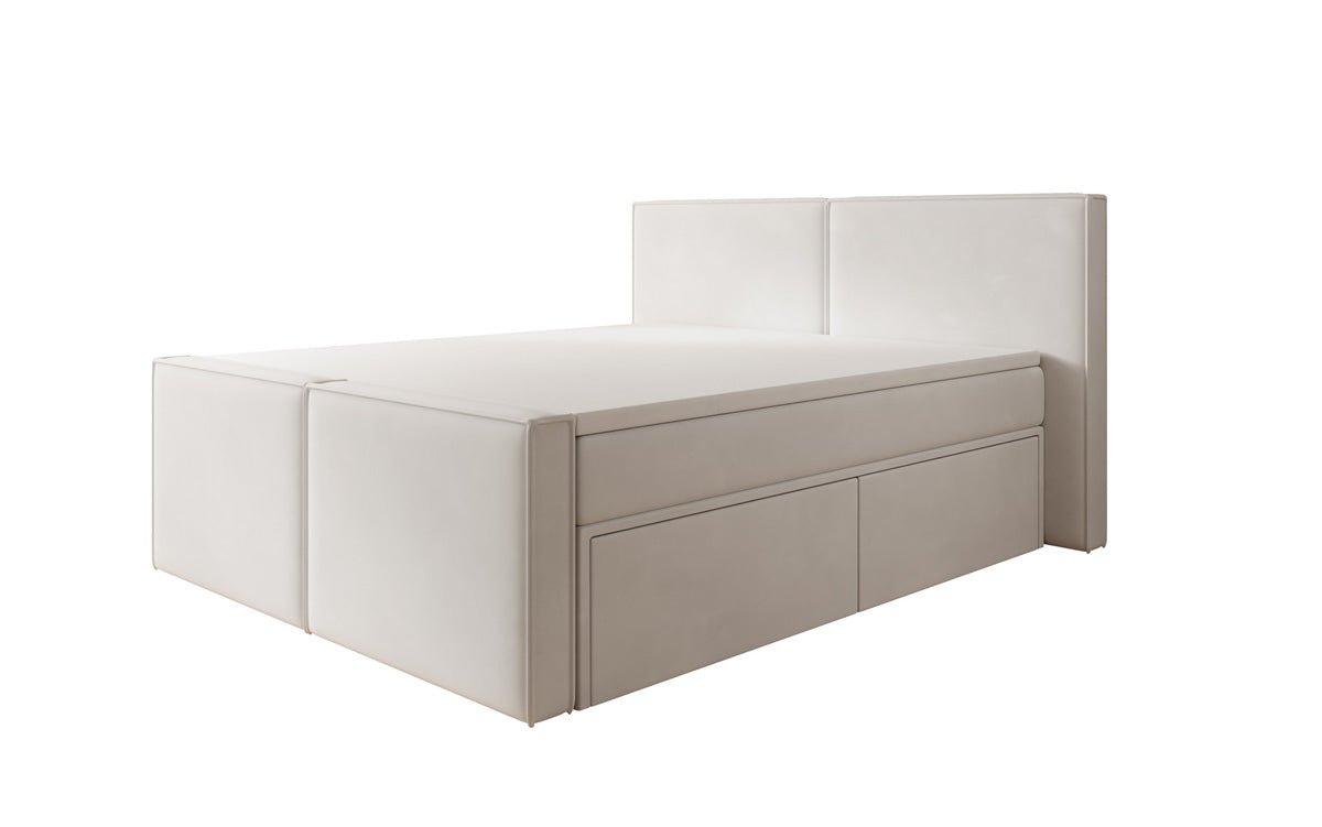 Boxspringbett Ophelia II mit Schubladen in Samt
