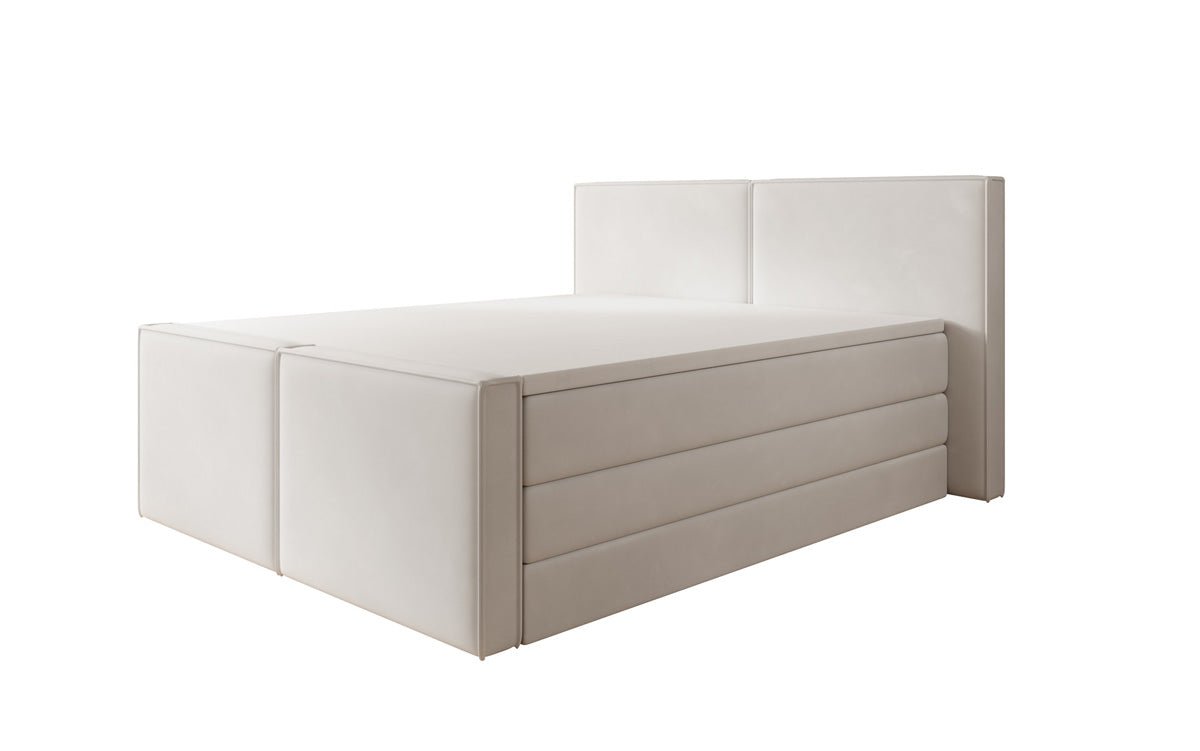 Boxspringbett Ophelia II mit hochklappbarem Stauraum in Samt