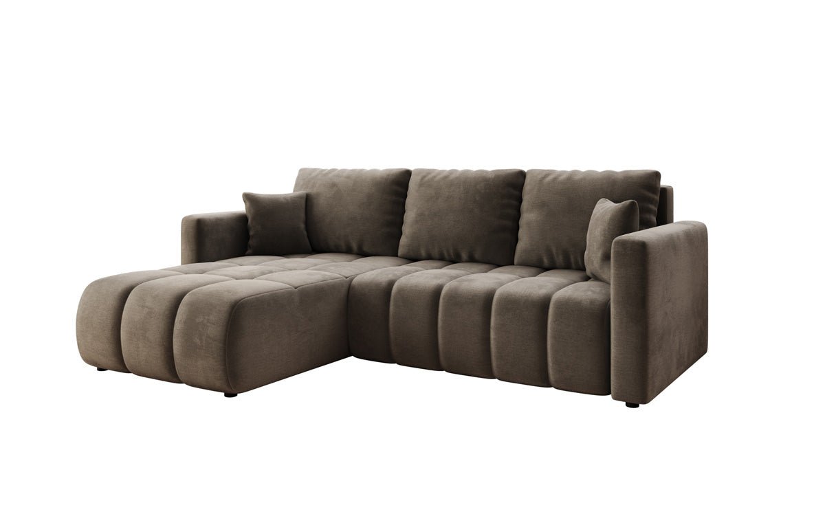Designer Sofa Beatrice L mat Schloof- a Klappfunktioun a Samt